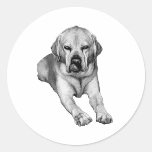 Steadfast Friend in Ink Classic Round Sticker