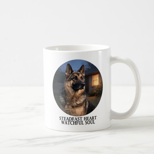 Steadfast Heart German Shepherd Coffee Mug (Right)