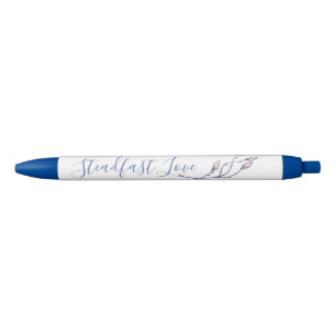 Steadfast Love Quote Blue Ink Pen