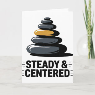 Steady And Centered Lance Yoga Enthusiast Apparel Card