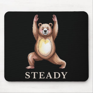 Steady Bear Yoga Shirt Calm Lance Cute Animal Yogi Mouse Mat