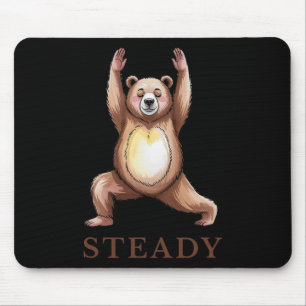 Steady Bear Yoga Shirt Calm Lance Cute Animal Yogi Mouse Mat