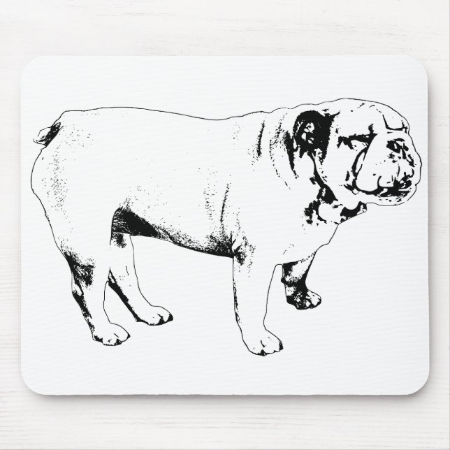 steady edge, bulldog mouse mat (Front)