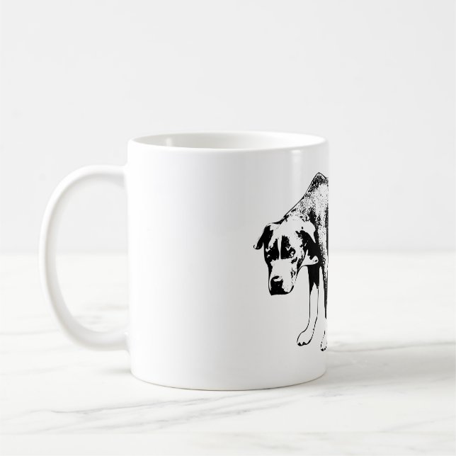 Steady Gaze – Sideview Canine Study Coffee Mug (Left)