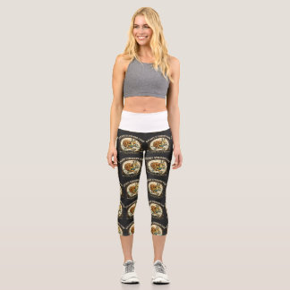 Steady Striders Club Funny Snail Runner Vintage Capri Leggings