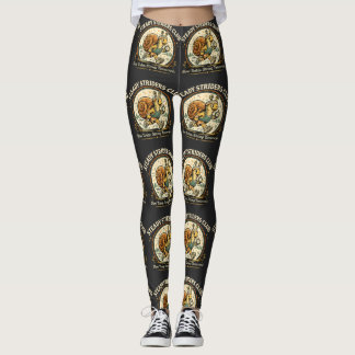 Steady Striders Club Funny Snail Runner Vintage Leggings