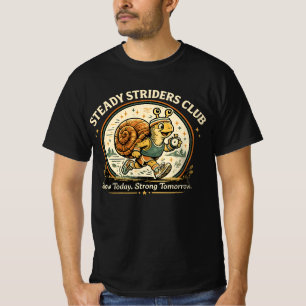 Steady Striders Club Funny Snail Runner Vintage T-Shirt