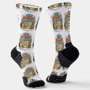 Steady Striders Cute Running Club Animal Friends Socks