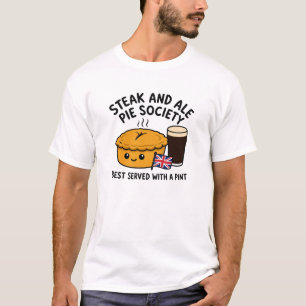 Steak and Ale Pie Society Cartoon T-Shirt