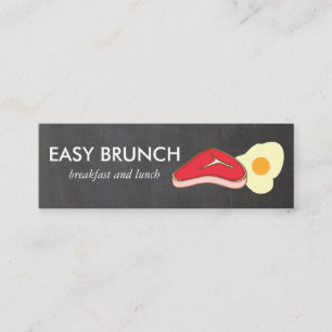 Steak and Eggs Chalkboard Mini Business Card