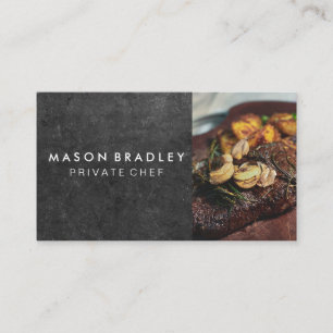 Steak and Mushrooms   Chef   Culinary  Business Card
