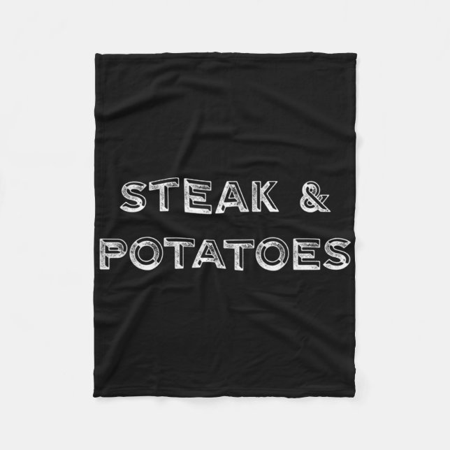 Steak And Potatoes Grillmaster Bbq  Fleece Blanket (Front)
