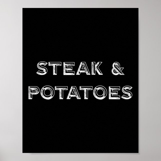 Steak And Potatoes Grillmaster Bbq  Poster (Front)