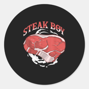Steak Boy For Meat Lovers And Bbq Fans Grilling Ri Classic Round Sticker
