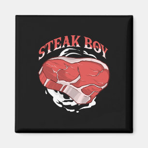 Steak Boy For Meat Lovers And Bbq Fans Grilling Ri Magnet