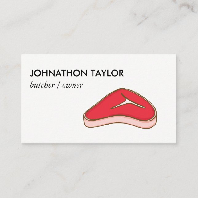 Steak Butcher Business Card (Front)