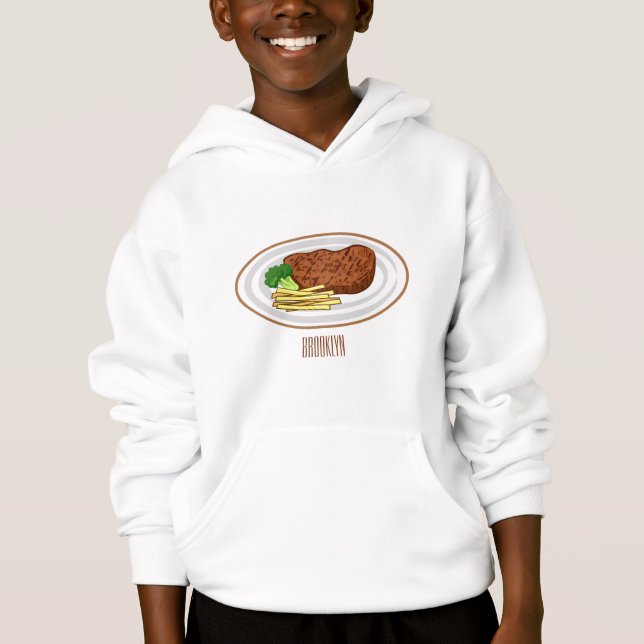 Steak cartoon illustration (Front)