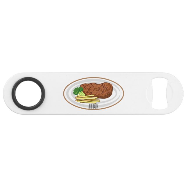 Steak cartoon illustration (Front (Horizontal))