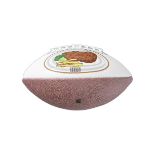 Steak cartoon illustration american football