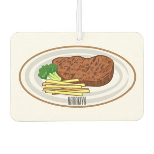Steak cartoon illustration car air freshener