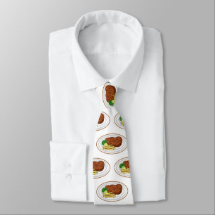 Steak cartoon illustration tie