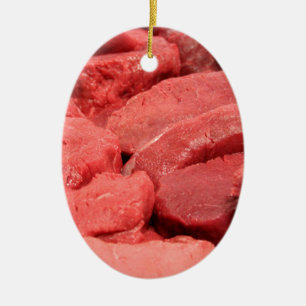 Steak Ceramic Tree Decoration