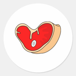 Steak Classic Round Sticker