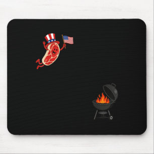 Steak Dom Dive Funny Uncle Sam Steak Flying Mouse Mat