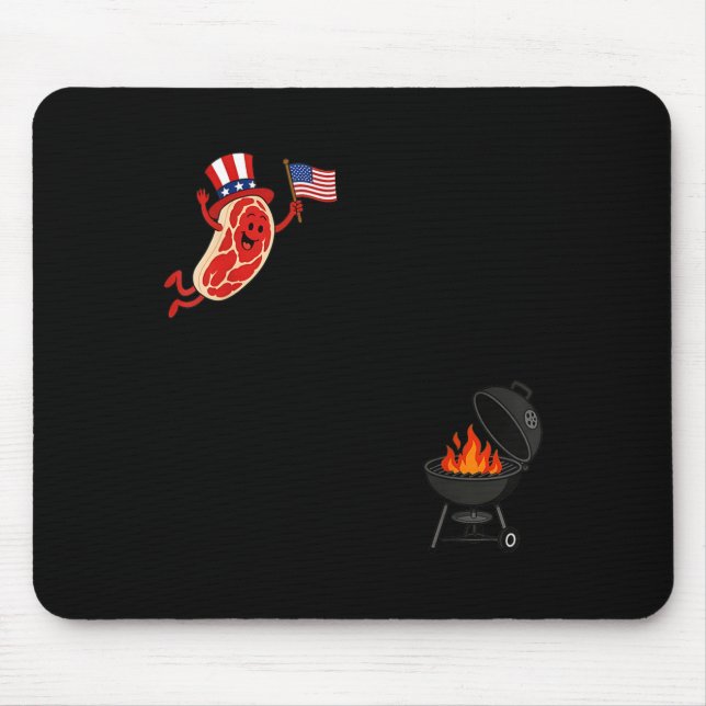 Steak Dom Dive Funny Uncle Sam Steak Flying Mouse Mat (Front)