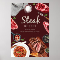 Steak Food Watercolor