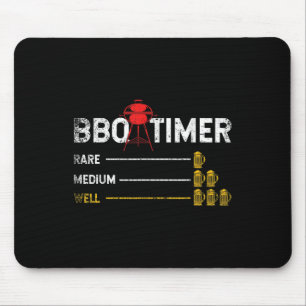 Steak Grilling Funny Bbq Chef Beer Alcohol Smoked Mouse Mat