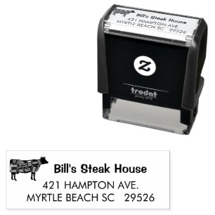 Steak House Business Beef Chart Self-inking Stamp