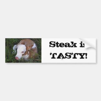 Steak Is Tasty bumper sticker