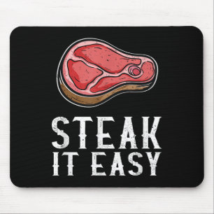 Steak It Easy Funny Bbq Barbecue Meat Smoker Pitma Mouse Mat