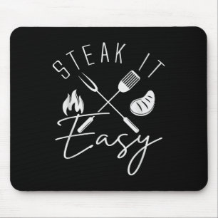 Steak It Easy Funny Bbq Grilling Fathers Day Memor Mouse Mat