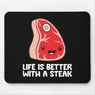 Steak Lover Bbq Grilling Meat Life Is Better With Mouse Mat