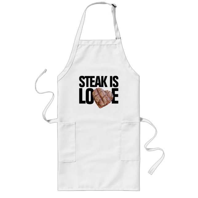 Steak Meat Is Love Grilling Apron (Front)