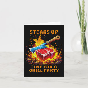 Steak Rbecue Party Funny Sayings For Men And Chef Card