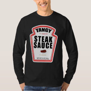 Steak Sauce Bottle Label Halloween Costume Outfit T-Shirt