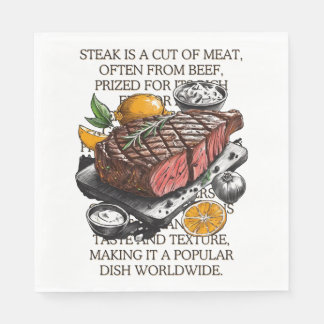 Steak vintage sketch by CallisC Arts ⭐ ⭐ ⭐ T-Shirt Napkin