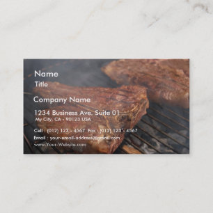 Steaks Grilling Barbecue Grills Meat Business Card