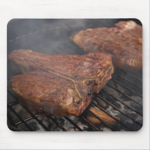 Steaks Grilling Barbecue Grills Meat Mouse Mat