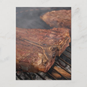 Steaks Grilling Barbecue Grills Meat Postcard