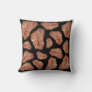Steaks pattern cushion