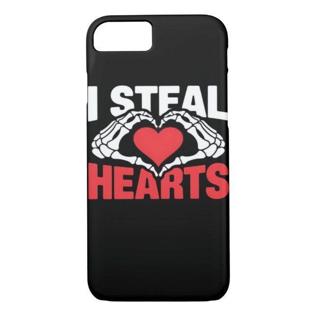 Steal Hearts Valentines Day Funny Skeleton Hand Cl Case-Mate iPhone Case (Back)
