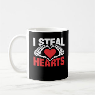 Steal Hearts Valentines Day Funny Skeleton Hand Cl Coffee Mug