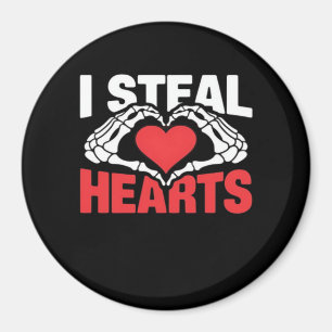 Steal Hearts Valentines Day Funny Skeleton Hand Cl Magnet