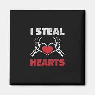 Steal Hearts Valentines Day Funny Skeleton Hand Magnet