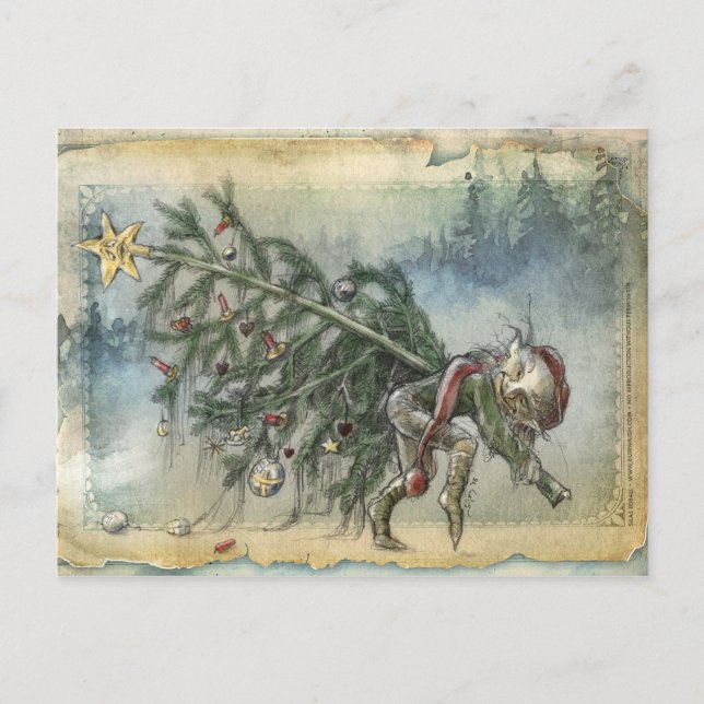 Stealing Christmas Holiday Postcard (Front)