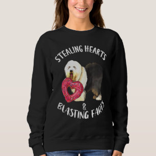 Stealing Heart Blasting Fart Old English Sheepdog Sweatshirt